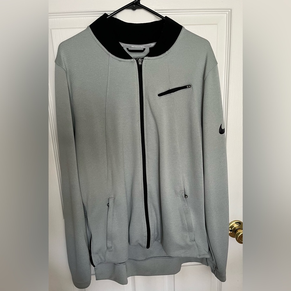 Nike Light Gray Zip-Up Jacket